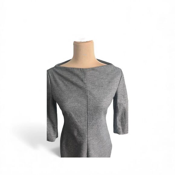 Diane von Furstenberg Grey Sheath Dress 3/4 Sleeve Work Office Classic size 6 - Picture 2 of 4